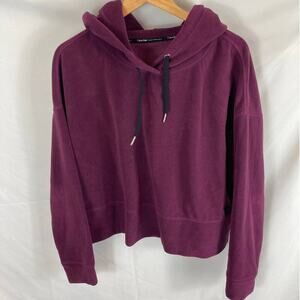 Calvin Klein Performance Fleece Hoodie Purple Size Large